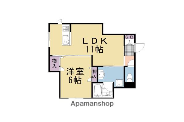 SHAMAISON MONTAGE(1LDK/2階)の間取り写真