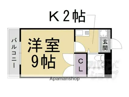 エスポワール20(1K/3階)の間取り写真