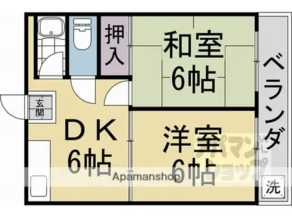 メゾン・ミユキ(2DK/4階)の間取り写真