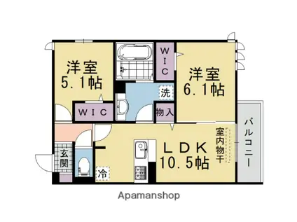 マロード亀岡駅北(2LDK/3階)の間取り写真