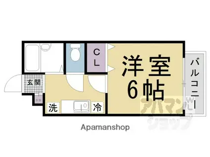 リアン LIENS(1K/2階)の間取り写真