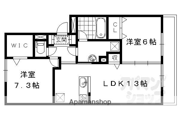 DANRANII(2LDK/2階)の間取り写真
