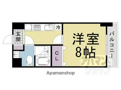 レジアスIII(1K/7階)の間取り写真