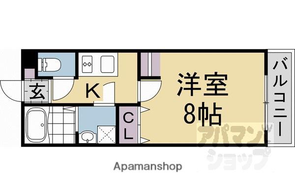 NEXT LIFE 太秦天神川III(1K/1階)の間取り写真