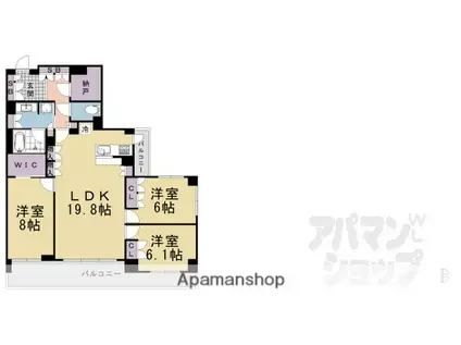ジオ京都嵐山(3LDK/2階)の間取り写真