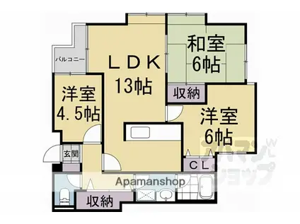 ヴァンシドール(3LDK/2階)の間取り写真