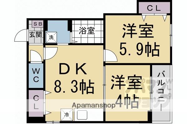 F ASECIA KUULEI(2LDK/1階)の間取り写真