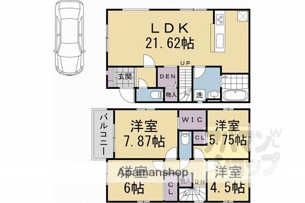 京都市東西線 石田駅(京都市営) 徒歩19分 2階建 築1年(4LDK)の間取り写真