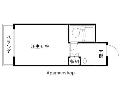 ピープル松倉(1K/2階)の間取り写真