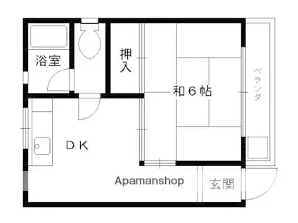きよしマンション(1DK/3階)の間取り写真