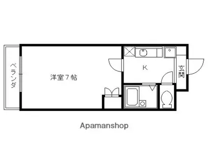 メゾン吉田(1K/1階)の間取り写真