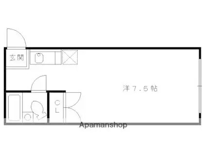 ルミナス桂(1K/1階)の間取り写真