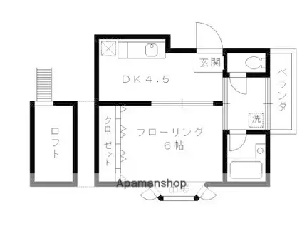 コーポ 未麗 妙心寺(1DK/2階)の間取り写真