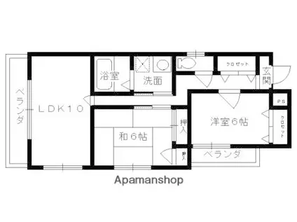 フローラみずほ(3DK/5階)の間取り写真