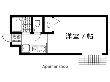 GA 雅(1K/1階)の間取り写真