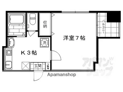 五条高倉VIVRE2(1K/5階)の間取り写真