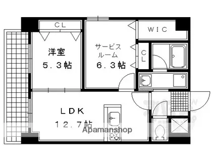 PIANURA柳馬場(1SLDK/2階)の間取り写真