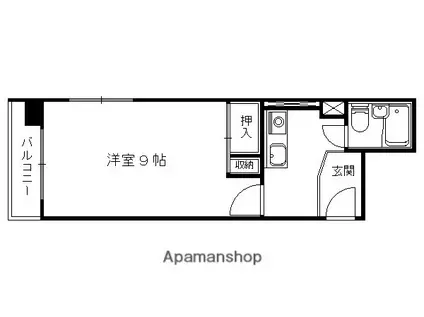 ピアッツァ・アルテ(1K/4階)の間取り写真