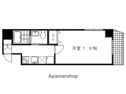 K CASA大宮(1K/6階)の間取り写真