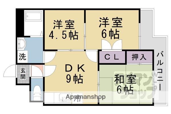 第一エバグレース音羽(3LDK/1階)の間取り写真