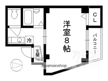 アヴニール(1K/3階)の間取り写真