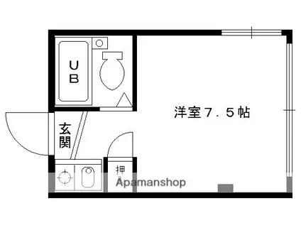 ピエール四条(1K/2階)の間取り写真