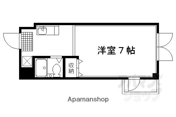 フォレスト(1K/3階)の間取り写真