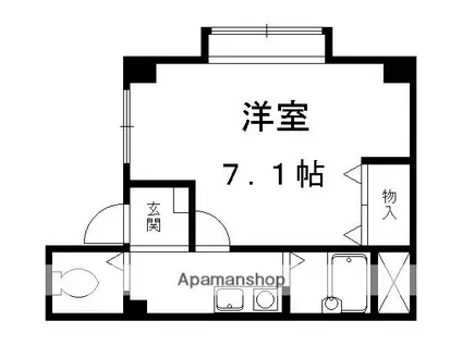 エスパス北山(1K/1階)の間取り写真