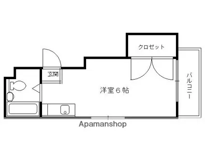 アーバンハウス(ワンルーム/4階)の間取り写真