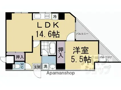 セラヴィ119(1LDK/4階)の間取り写真