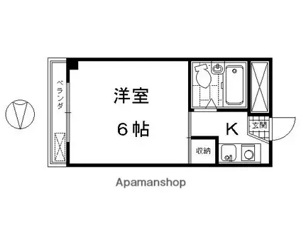 セブンハイツ(1K/5階)の間取り写真