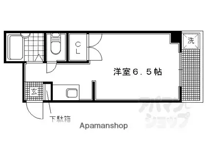 ハイツわかば(1K/3階)の間取り写真