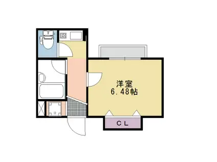 プラネシア星ノ子山科駅前(1K/2階)の間取り写真