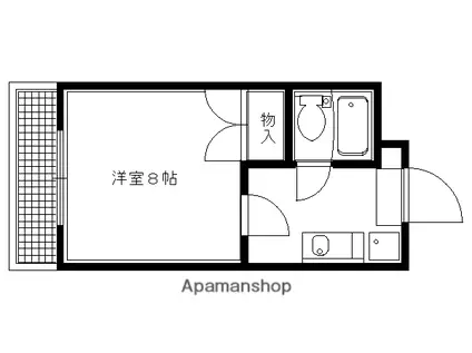 ヌーボ静市(1K/1階)の間取り写真