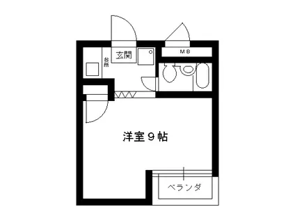シャンブル(1K/2階)の間取り写真