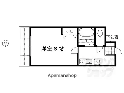 アール四条大宮(1K/3階)の間取り写真