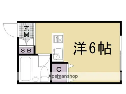 東山女子ハイツ(1K/3階)の間取り写真