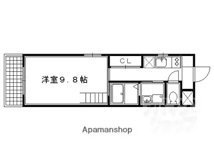 セント要法寺(1K/5階)の間取り写真