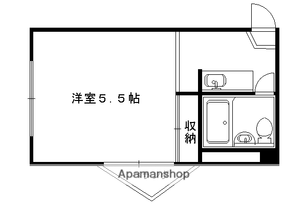 ソネット白川(1K/2階)の間取り写真