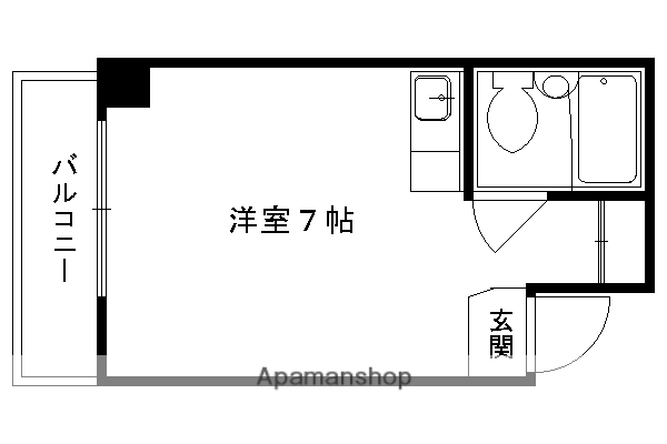 岡崎ミントビル(ワンルーム/2階)の間取り写真