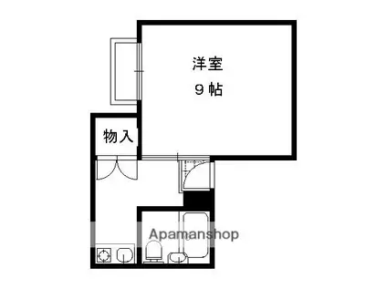 ジョイフルルーム中山(1K/1階)の間取り写真