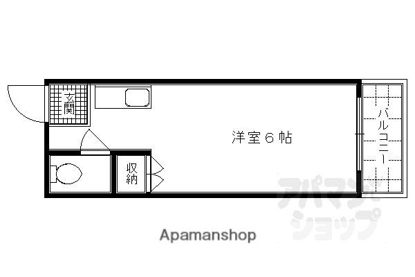 ジュネスイン堀川(ワンルーム/3階)の間取り写真