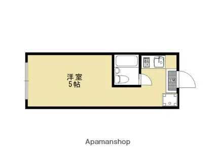 サンフェリシアン東福寺(ワンルーム/3階)の間取り写真