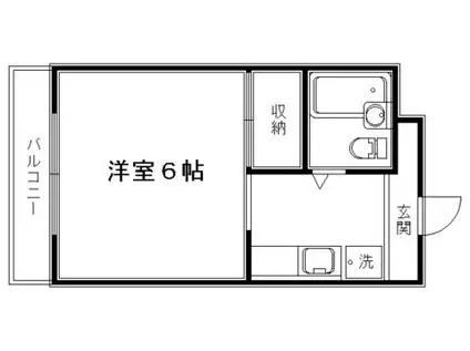 メゾンド洛花(1K/3階)の間取り写真