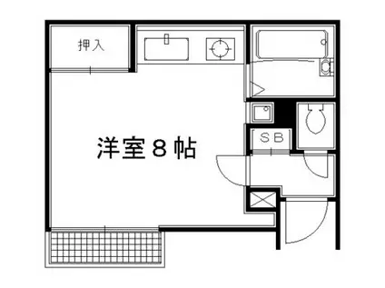 トラスティ21(ワンルーム/1階)の間取り写真