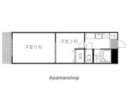 プチシャトー19(2K/4階)の間取り写真