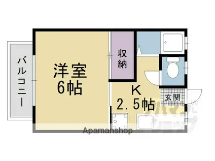 メゾン中山(1K/1階)の間取り写真