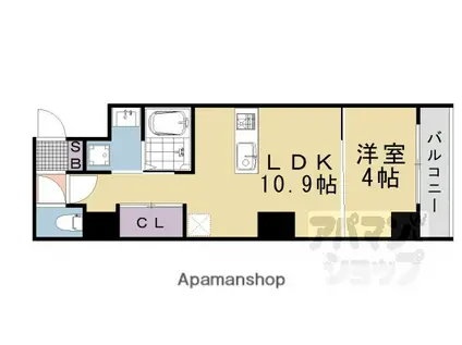 VINEOAKLISVI(1LDK/3階)の間取り写真