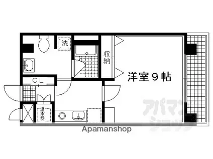キアーラ御所(1K/7階)の間取り写真