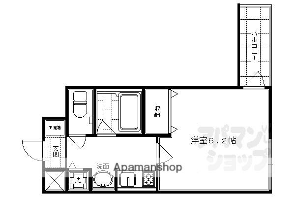 プレサンス京都四条河原町ネクステージ(1K/3階)の間取り写真